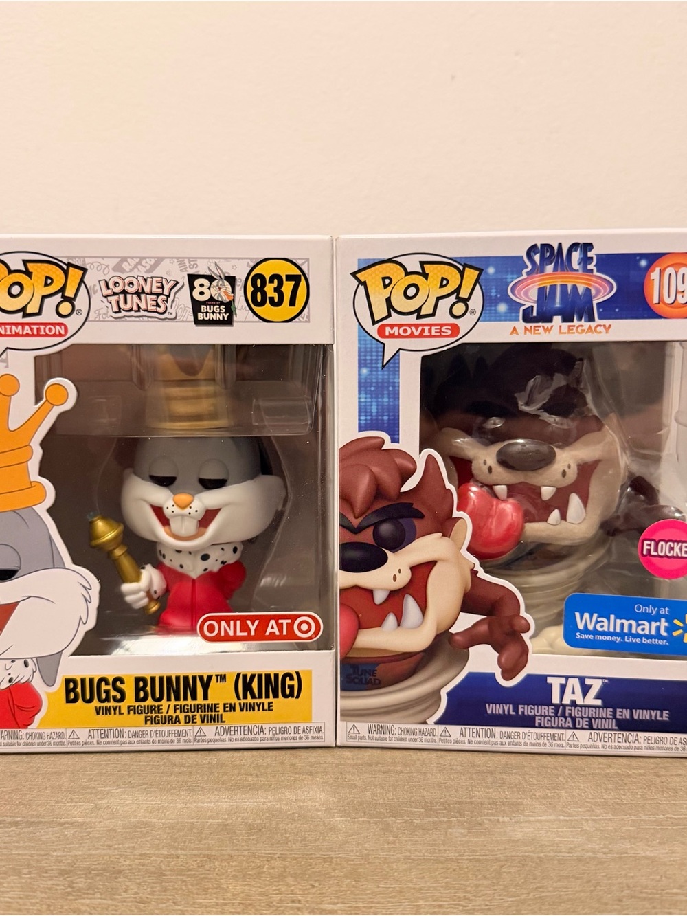 Taz & Bugs Bunny set of 2 Funko Pops